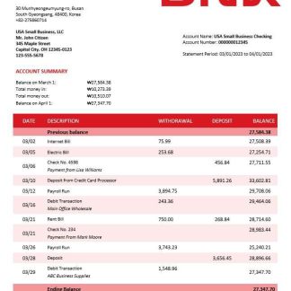 BNK Financial Group enterprise statement Word and PDF template download template file