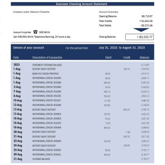 INBURSA Bank bank statement download template file