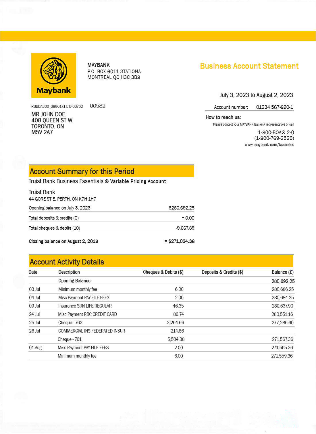 MAYBANK bank statement download template file