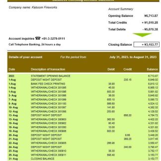 Norinchukin Bank enterprise statement Word and PDF template download template file