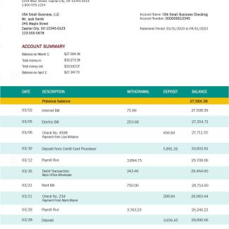 ABN AMRO Bank bank statement download template file