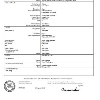 Australia Northern Territory of Australia birth certificate template in Word download template file