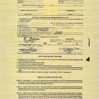 Philippines birth certificate template in PSD format download template file