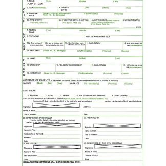 Philippines certificate of live birth download template file