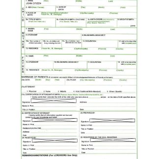 Philippines certificate of live birth download template file