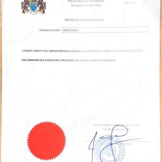 Gambia Certificate of Incorporation download template file