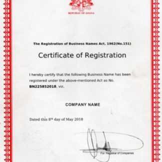 Ghana Certificate of Registration download template file