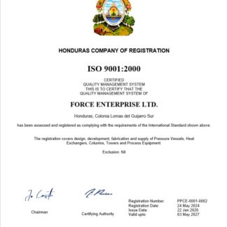 Honduras certificate of registration Word and PDF template download template file