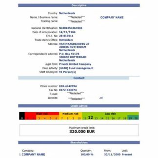 Netherlands Certificate of Registration download template file