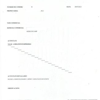 Andorra Commercial and Industrial Registration download template file