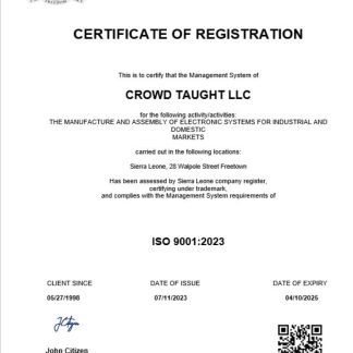 Sierra Leone business registration certificate Word and PDF template download template file