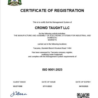 Tanzania business registration certificate Word and PDF template download template file