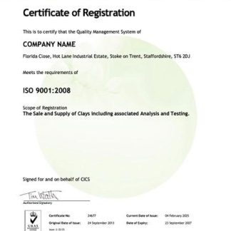 UK Florida Close certificate of registration Word and PDF template download template file