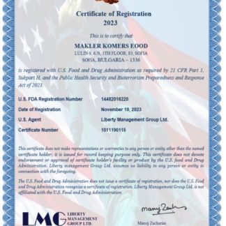 USA LMG certificate of registration, Word and PDF template, version 2 download template file
