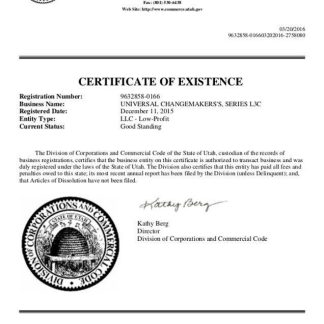 USA Utah certificate of good standing download template file
