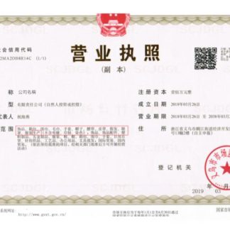 China Business License download template file