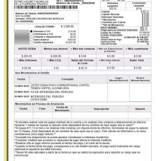 Mexico BanCoppel account st download template file