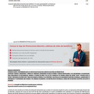 Mexico Banorte bank st, version 2 download template file