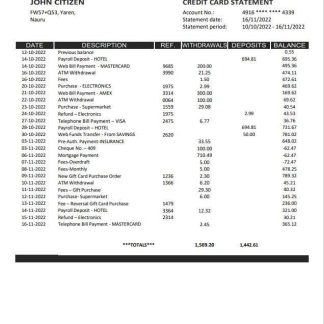 Nauru Eagle Bank statement download template file