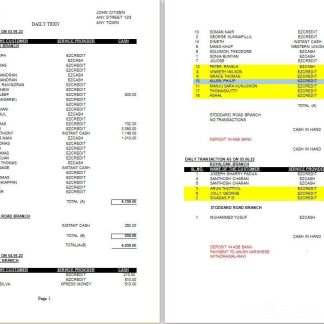 New Zealand ASB bank statement Word and PDF template, 2 pages download template file
