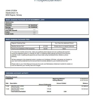 Norway Pareto Bank download template file