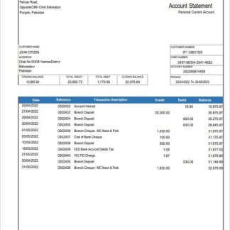 Pakistan Askaribank statement download template file