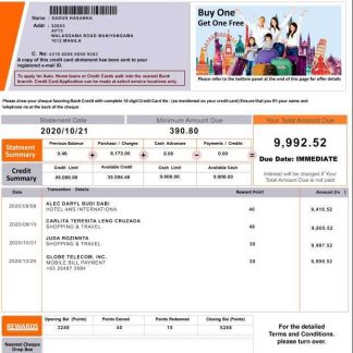 Philippines Rizal Commercial Banking Corporation (RCBC) bank st PSD download template file