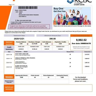 Philippines Rizal Commercial Banking Corporation (RCBC) bank st word download template file