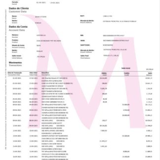 Poland Millennium bank statement Word and PDF template download template file