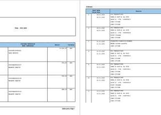 Qatar QNB Alahli Bank account statement Word and PDF template, 2 pages download template file