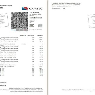 South Africa Capitec Bank st 2 pages scr download template file