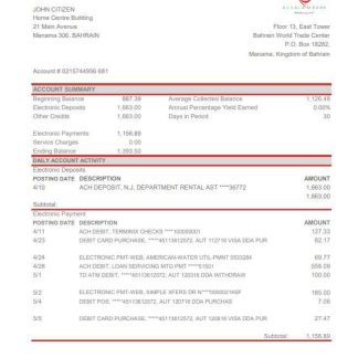 Bahrain Al Salam Bank excel download template file