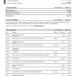 Spain Santander debit card st scr download template file