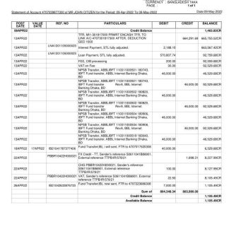 Bangladesh AB bank statement download template file