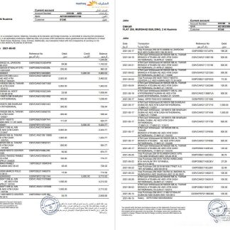 UAE Mashreq bank st 3 pages Word download template file