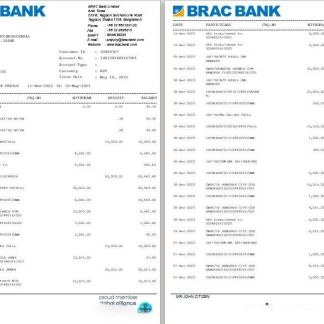 Bangladesh BRAC Bank st 1 2 download template file
