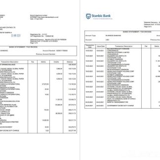 Uganda Stanbic Bank word download template file