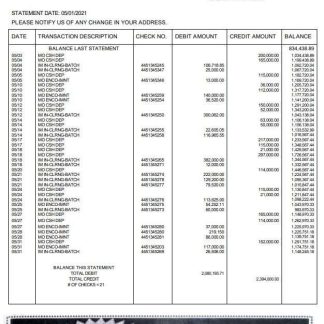 United Kingdom Metrobank bank statement in Word and PDF format download template file