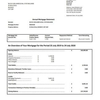 United Kingdom NatWest bank proof of address statement in Word and PDF format (.doc and .pdf) download template file