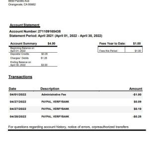 USA California MoneyLion bank statement download template file