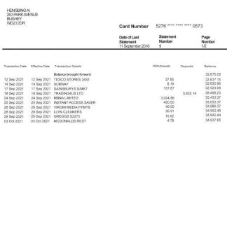 USA Capital One bank statement template PSD format, version 2 download template file
