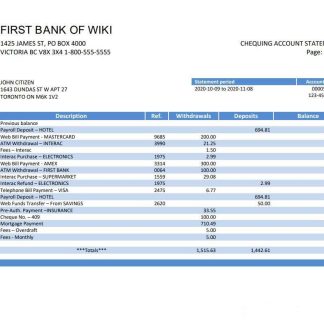 USA First Bank of Wiki bank st download template file