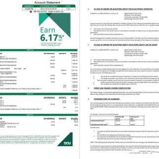 USA Massachusetts Digital Federal Credit Union (DCU) bank 5 pages download template file