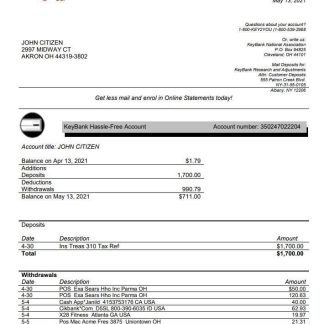 USA Ohio KeyBank word download template file