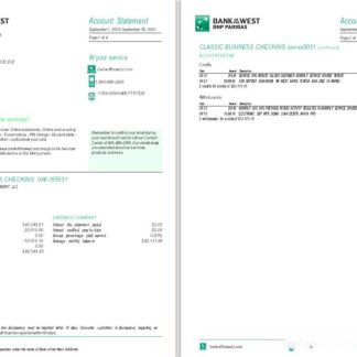 USA South Dakota Bank of the West BNP Paribas, 4 pages 1 2 download template file