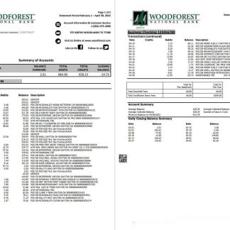 USA Woodforest 3 pages download template file