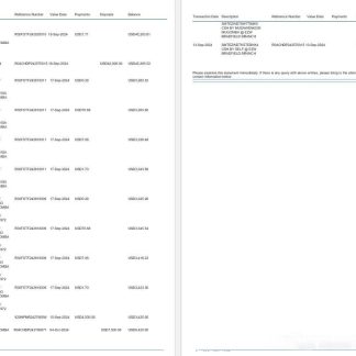 Zimbabwe Ecobank bank statement, 4 pages 2 download template file