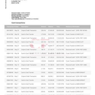 Canada CFSB bank statement download template file