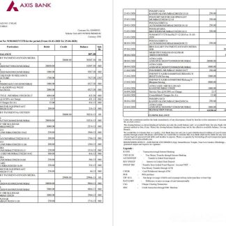 India Axis Bank download template file