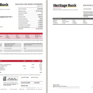 Australia Heritage Bank Statement scr download template file